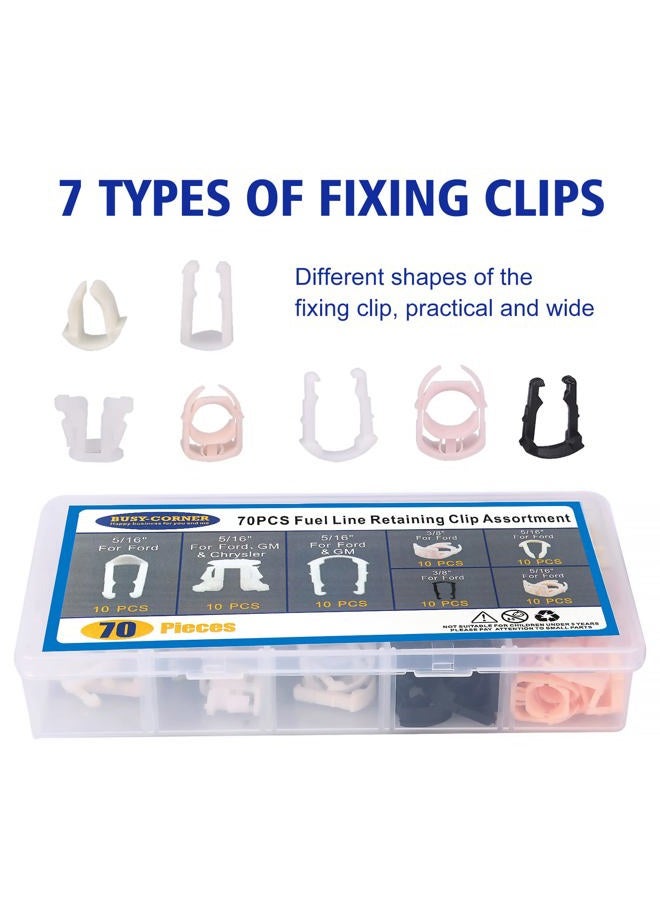 BUSY-CORNER 70 Pieces Fuel Line Retaining Clip, Fuel Line Retainer Clip Assortment Kit … - Image 4