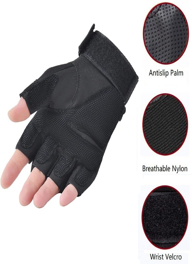 GymWar Nylon Fitness Palm Protection & Extra Grip, Gym Gloves For Weight Lifting, Running, Riding, Cycling, Training, Fitness, Exercise (Men.Women,Boys & Girls) Free Size, Black - Image 4