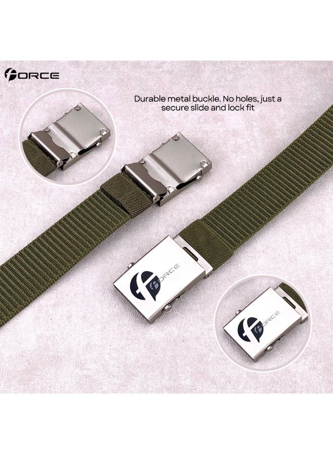 فورس حزام أمني للرجال والنساء – حزام ويب نايلون ثقيل مع إبزيم معدني رولر لوك – حزام تكتيكي قابل للتعديل لحراس الأمن، ضباط الشرطة، موظفي المطار، السفر، المشي الجبلي والجولف - Image 4