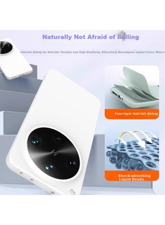 Langling Silicone Camera Button Upgrade Magnetic Adsorption Phone Case For Oppo Find X8 Ultra New X8 Ultra Protective Cover Skin-Friendly Silicone Lens White - Image 4