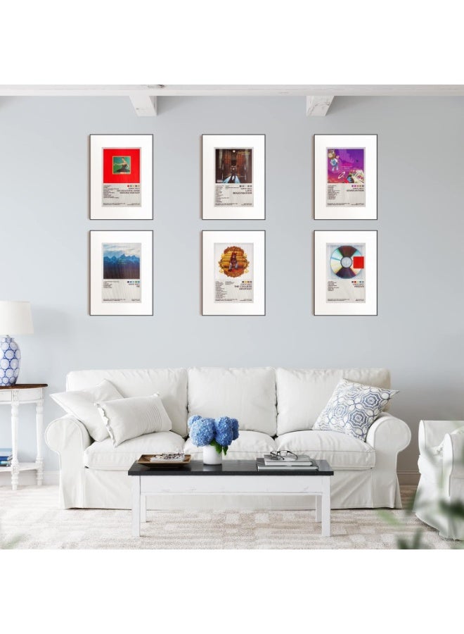 EMODA HOME TROVE Kanye West Poster Set – 6 Unframed 8x12 Inch Album Cover Prints – Aesthetic Canvas Wall Art for Music Fans & Teens Room Decor - Image 5