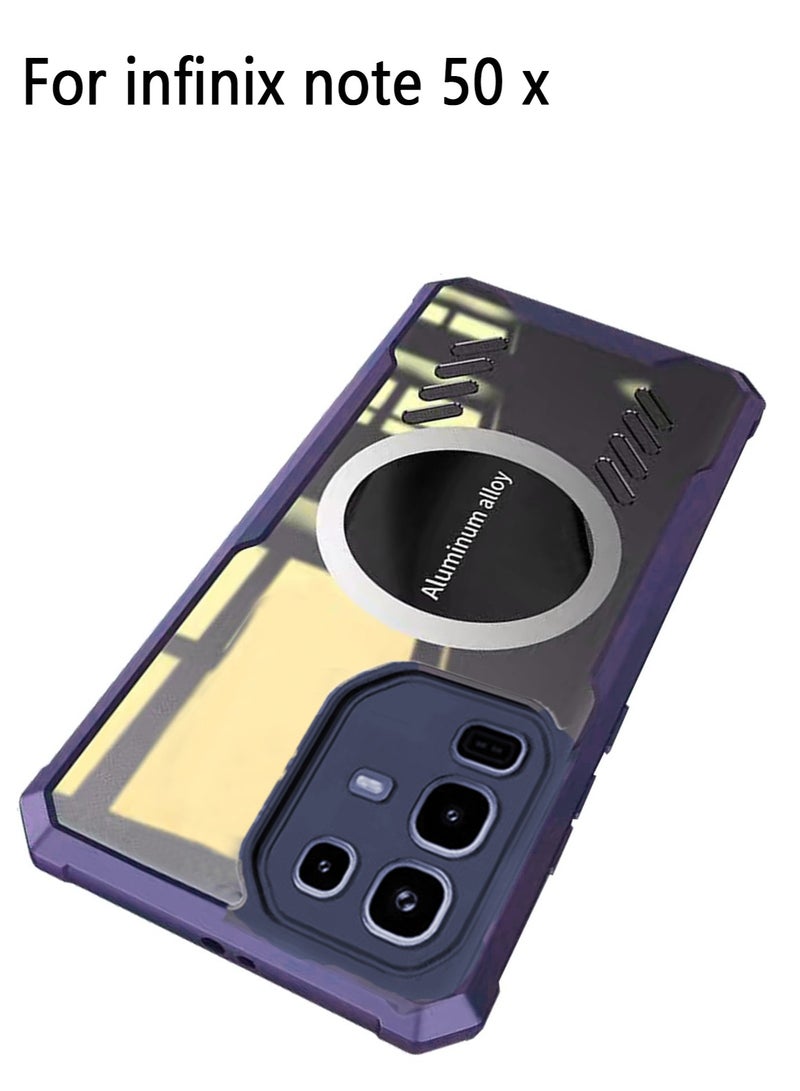 Case for infinx note 50 X Compatible with Radiator Ultra Slim Scratch-Resistant Shock-Absorbing Clear Magnet Back Case  - Image 1