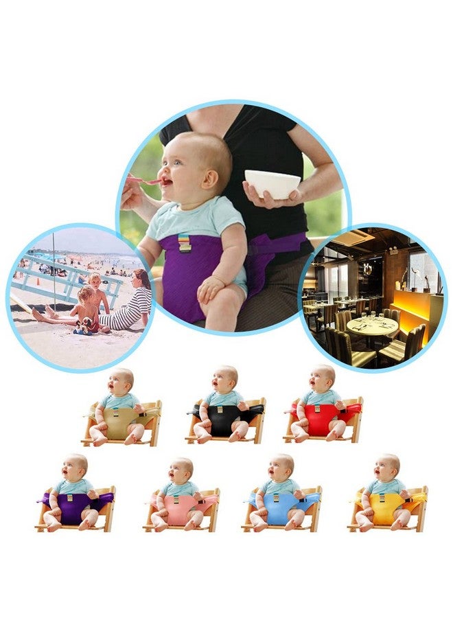 lychee مقعد حزام الليتشي لكرسي الطعام للأطفال مقعد أمان مع حزام، حزام تعزيز للأطفال مقعد طعام محمول للسفر المنزل المطعم التسوق (أسود) - Image 2