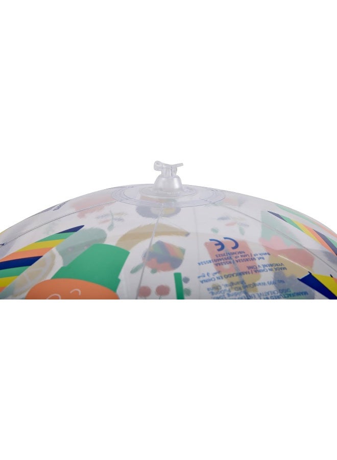 EUREKA KIDS كرة قابلة للنفخ للألعاب الرياضية في الهواء الطلق | مثالية للشاطئ، المسبح والسفر | للأطفال من 18 شهرًا فما فوق - Image 4