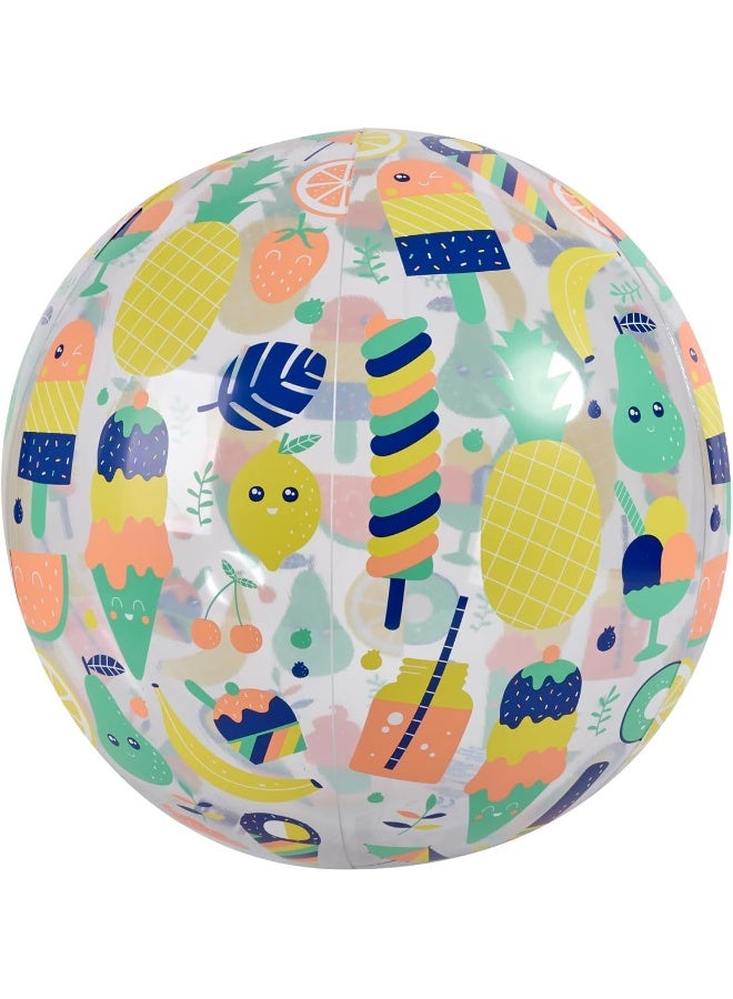 EUREKA KIDS كرة قابلة للنفخ للألعاب الرياضية في الهواء الطلق | مثالية للشاطئ، المسبح والسفر | للأطفال من 18 شهرًا فما فوق - Image 2