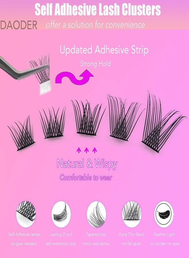 DAODER مجموعة رموش داودر ذاتية اللصق بتأثير طبيعي، رموش صناعية مسبقة اللصق بتقنية D Curl بدون حاجة للصمغ، قابلة لإعادة الاستخدام، مجموعة رموش مسبقة الربط 8-16MM 120 قطعة (888 8-16MM) - Image 4