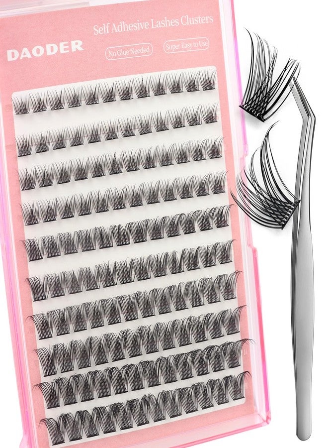 DAODER مجموعة رموش داودر ذاتية اللصق بتأثير طبيعي، رموش صناعية مسبقة اللصق بتقنية D Curl بدون حاجة للصمغ، قابلة لإعادة الاستخدام، مجموعة رموش مسبقة الربط 8-16MM 120 قطعة (888 8-16MM) - Image 1