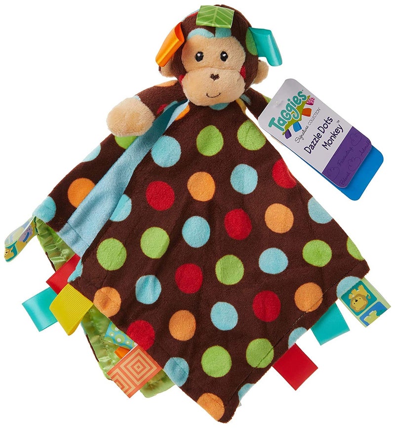 Taggies Mary Meyer Taggies Dazzle Dots Character Blanket, Monkey - Image 2