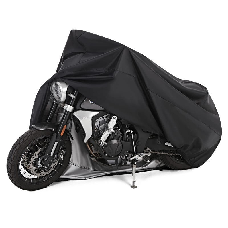 Motorcycle Cover All Season Universal Weather Waterproof Motorbike Cover with LockHoles Storage Bag XXL Motorcycles Vehicle Cover for Harley Davidson Honda Suzuki Kawasaki Yamaha