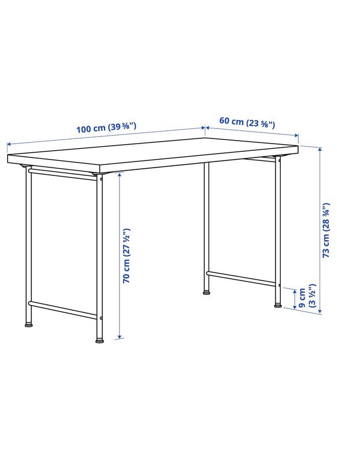 إيروريكس مكتب، أسود-بني/أبيض، 100×60 سم - Image 5