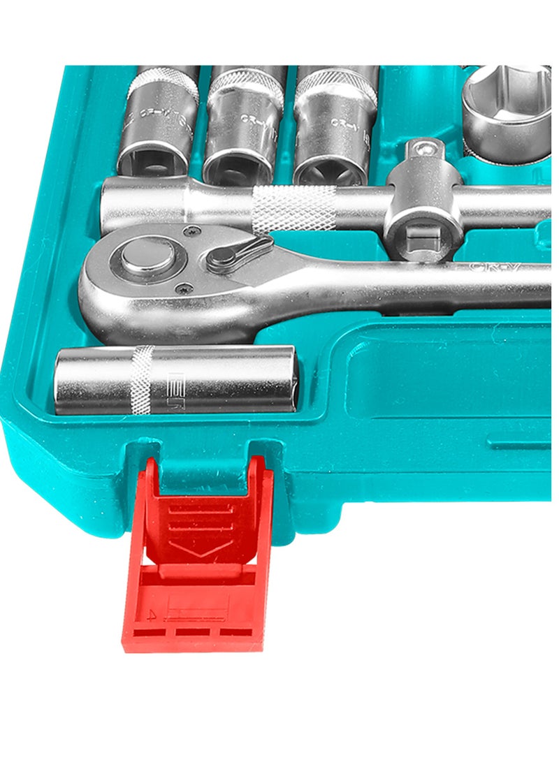 TOTAL 20-Piece Socket Set, 1/2-inch Drive, CR-V Steel, Heat Treated - Image 3