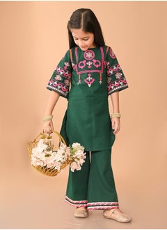 LILPICKS Embroidered Kurta with Palazzo Set  - Image 3