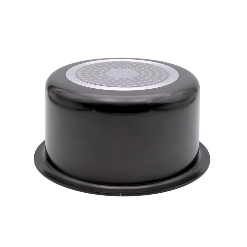 LAZYwindow وعاء أنوديزد صلب مع مقبض معزول - 3 لتر. (أسود) | قاعدة تحريض ودائم | سطح غذائي غير سام وغير ملون - Image 2