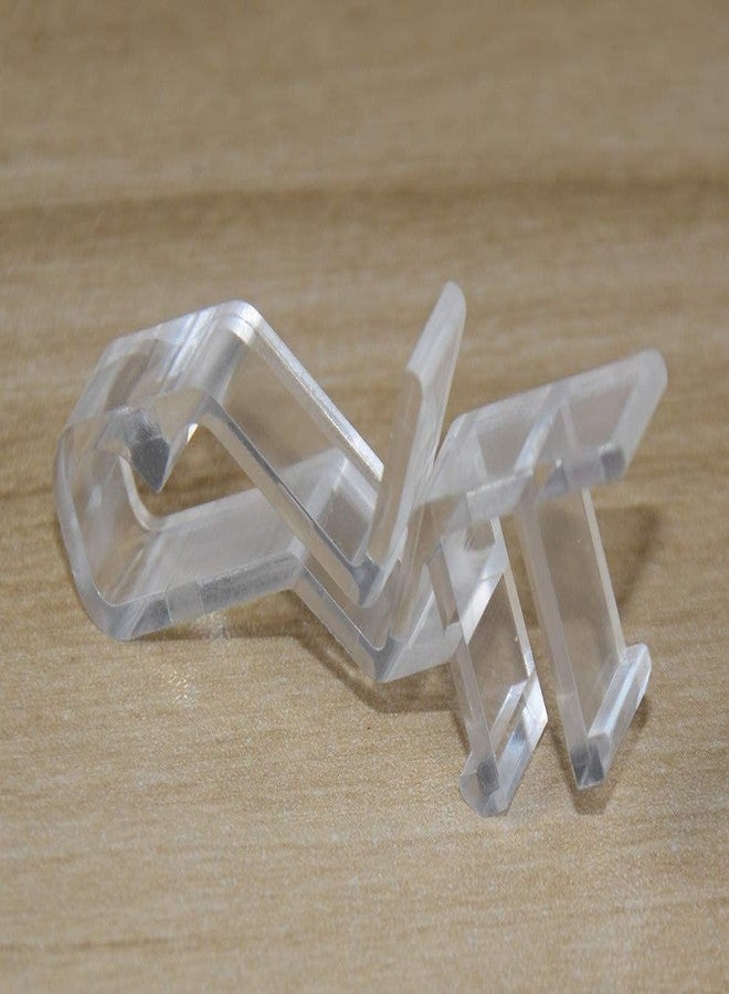 Cutelec 20pcs Hidden Channel Valance Clips 1-7/8inch Clear Color for Faux and Real Wood Window Blinds Retainer Holder Clip for The Valance with a Groove in The Back - Image 4