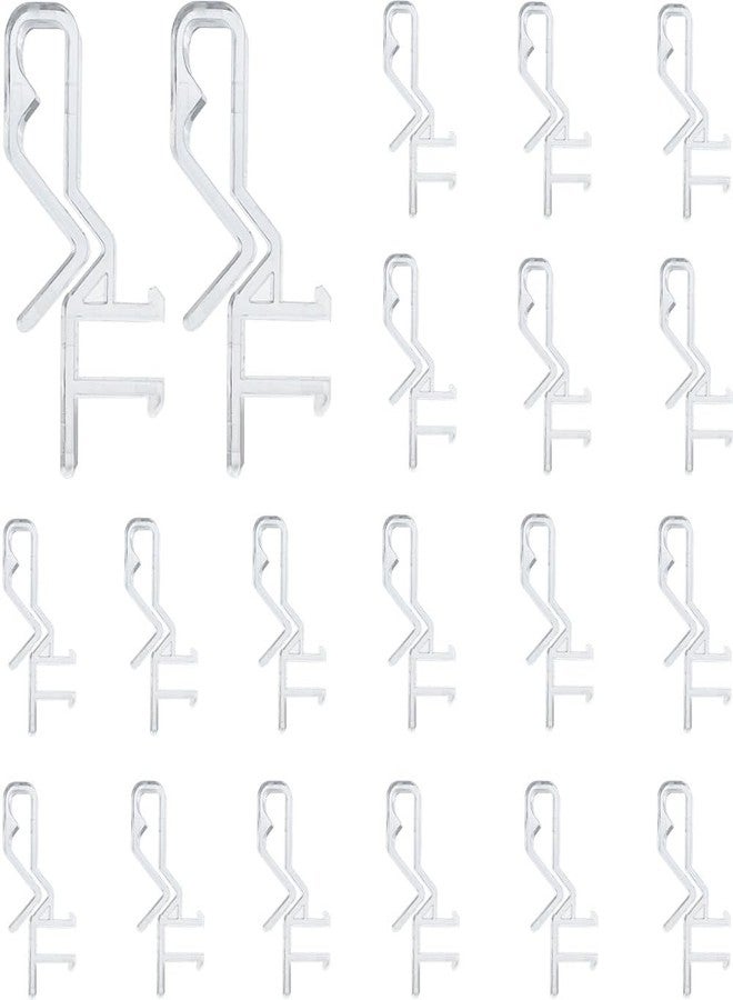 Cutelec 20pcs Hidden Channel Valance Clips 1-7/8inch Clear Color for Faux and Real Wood Window Blinds Retainer Holder Clip for The Valance with a Groove in The Back - Image 1