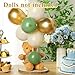 Canlierr Baby Shower Table Centerpiece Decor 144 Pcs Balloons Wooden 910in Rounds Circles Slices with Stick DIY Craft Birthday Wedding Gender Reveal Bear Party Table DecorationsGold and Green - Image 4