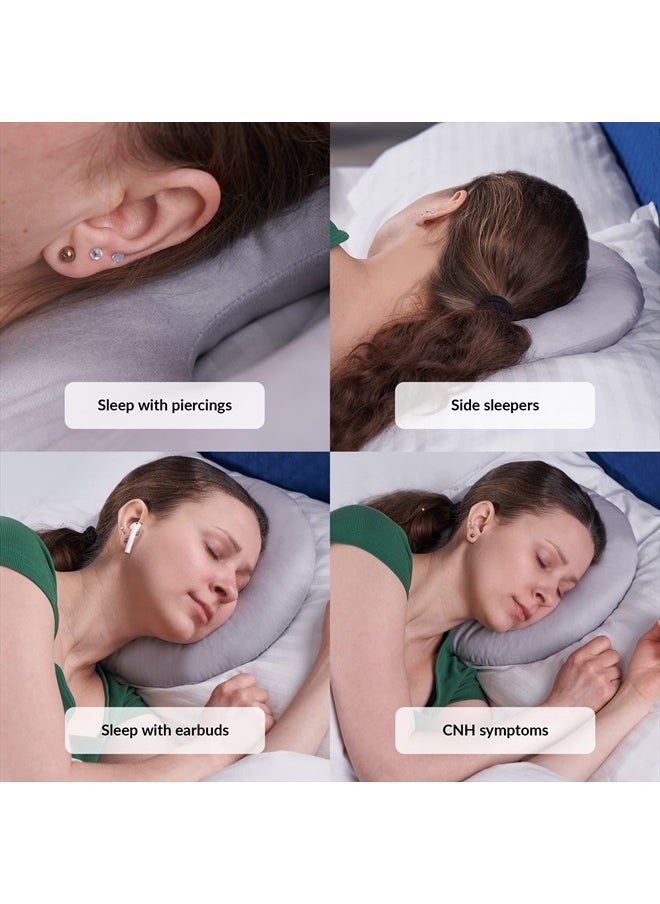 ODOXIA - Piercing Pillow | Ear Piercing Pillow for Side Sleepers | Relieves Ear Pain | Adjustable Filling | Donut Pillow for Ear | Reduces Ear Pressure | Pillow with Ear Hole | CNH Ear Pillow | Earring Pillow - Image 1