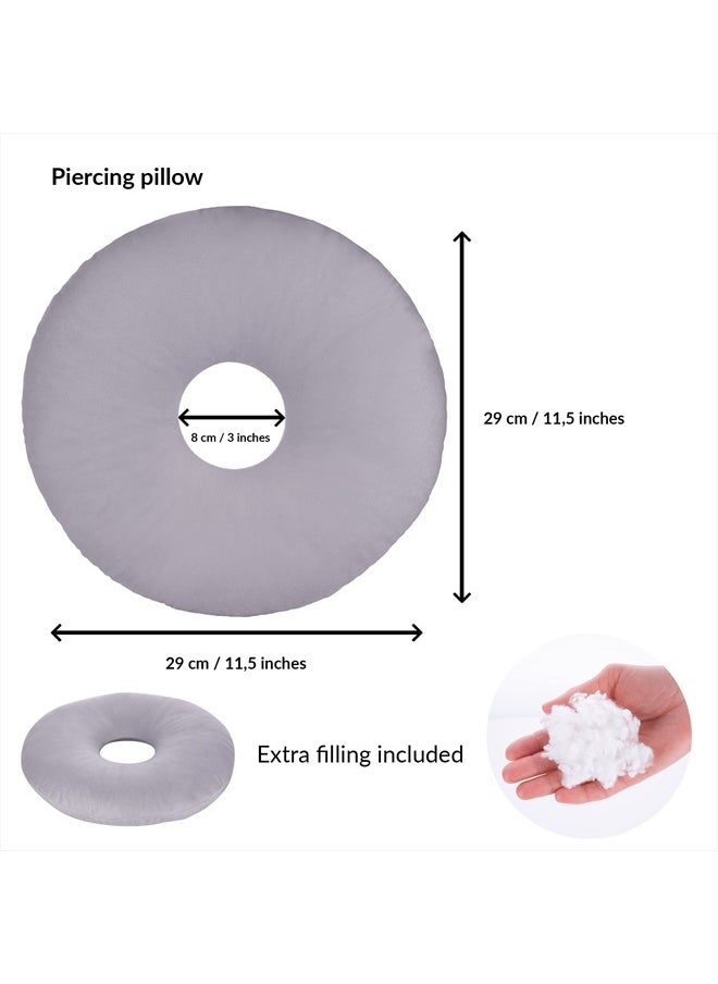 ODOXIA - Piercing Pillow | Ear Piercing Pillow for Side Sleepers | Relieves Ear Pain | Adjustable Filling | Donut Pillow for Ear | Reduces Ear Pressure | Pillow with Ear Hole | CNH Ear Pillow | Earring Pillow - Image 1