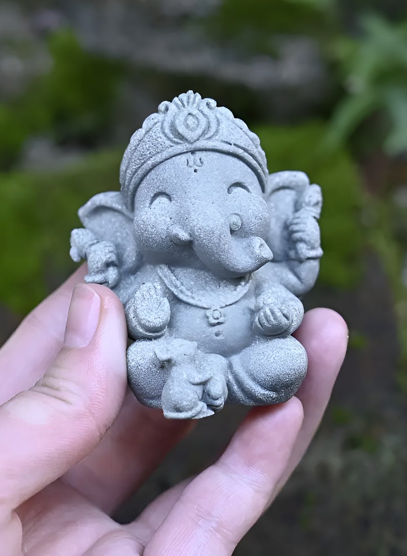 Ganapathi Indian Elephant God Statue – Resin Lord Ganesha Figurine for Wealth, Success, Home & Garden Décor.  - Image 1
