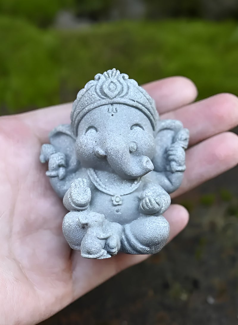 Ganapathi Indian Elephant God Statue – Resin Lord Ganesha Figurine for Wealth, Success, Home & Garden Décor.  - Image 2