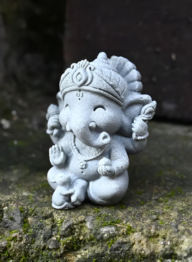 Ganapathi Indian Elephant God Statue – Resin Lord Ganesha Figurine for Wealth, Success, Home & Garden Décor.  - Image 4