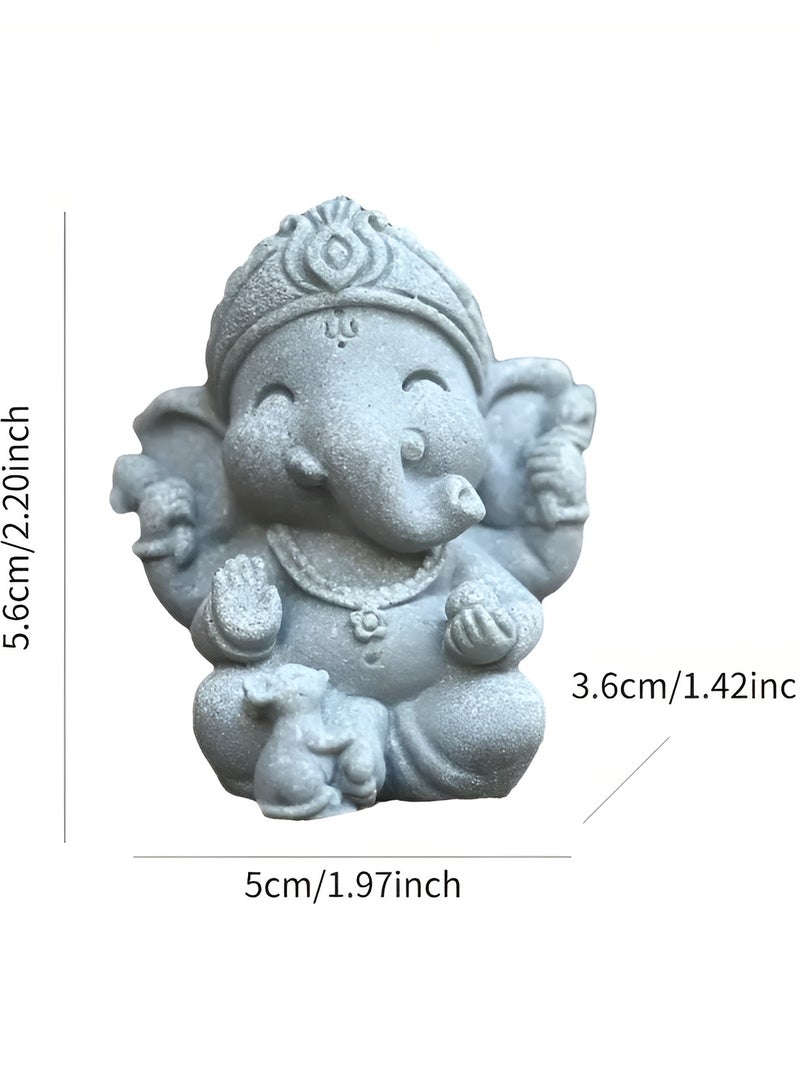 Ganapathi Indian Elephant God Statue – Resin Lord Ganesha Figurine for Wealth, Success, Home & Garden Décor.  - Image 5