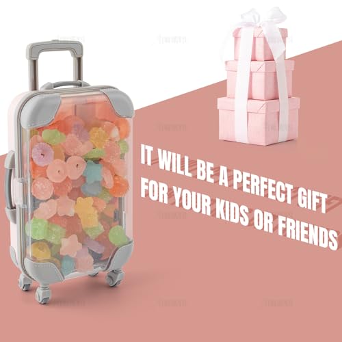 AUEAR, 1 Pack False Eyelashes Box Suitcase Packaging Box Pink Mini Trolley Suitcase Candy Box for Lashes and Candy - Image 5