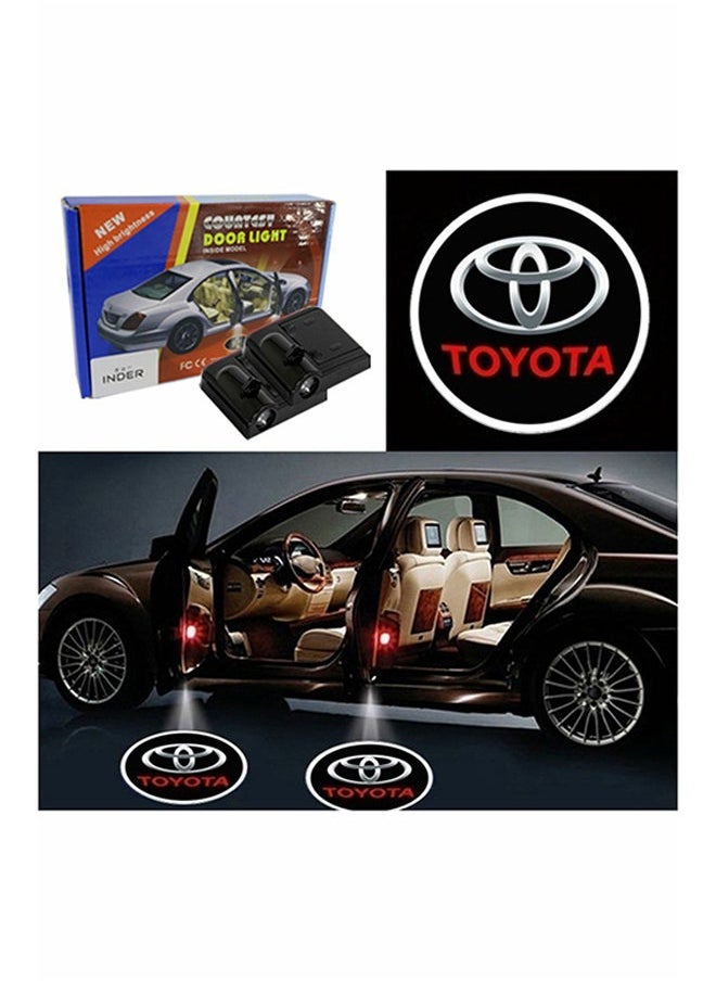 Y&D 2-Piece LED Car Door Toyota Logo Projector Shadow Light Set  - Image 1