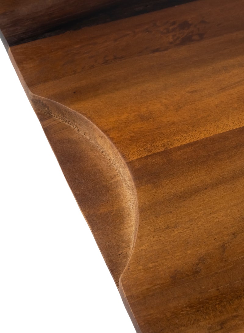 BILLI لوح تقطيع خشبي كبير جداً - لوح تقطيع من خشب الأكاسيا الفاخر، كتلة جزار، لوح مطبخ للطهاة - W36 x L50 x H2 سم - Image 3