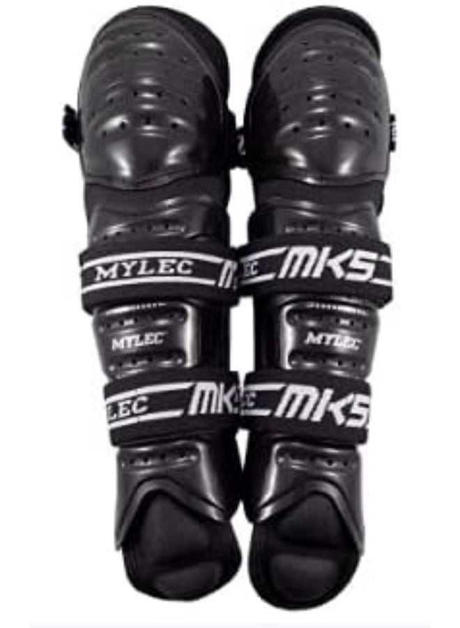 MyLec MK5 Street/DEK Shin Pad, Lightweight & Durable Hockey Accessories, 360° Straps, Hard Front Shells, Breathable Material, Metatarsal Padding Ice Hockey Shin Guards, Foam Rubber - Image 1