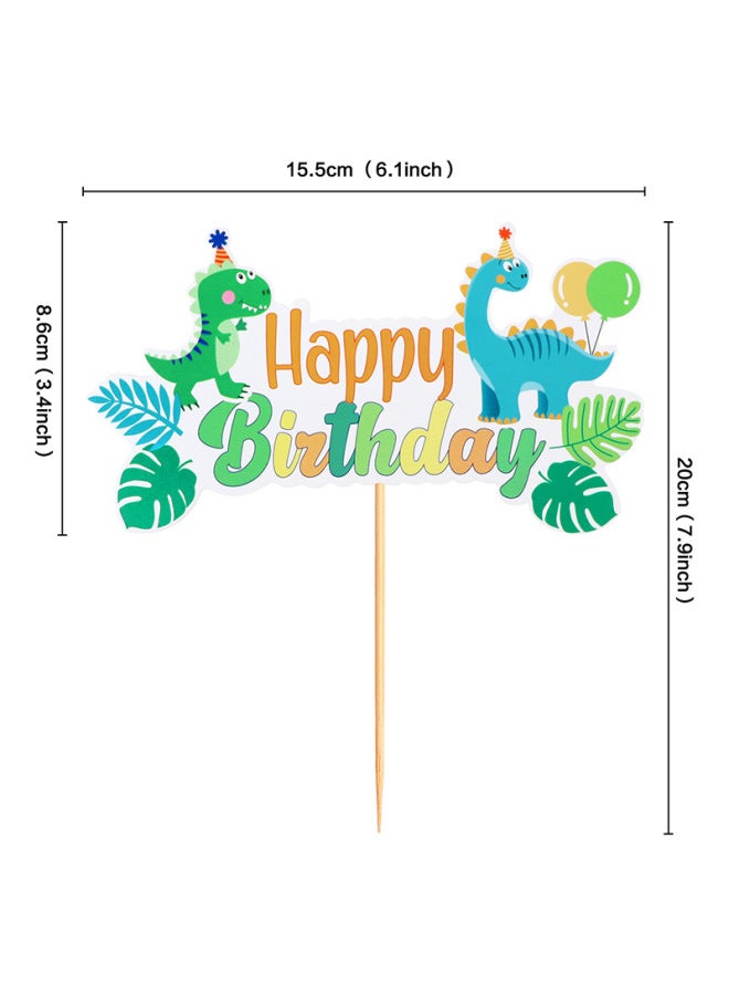 St Copyright Product Creative Cartoon Dinosaur Animal Cake Card Insertion Dinosaur Theme Paper Cup Cake Edge Decoration - Image 1