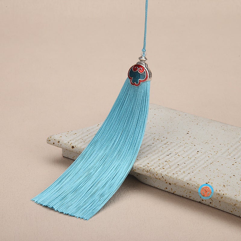 12Cm Xiangyun Hat Alloy Tassel Fringe Cloisonne Pendant Car Hanging Accessories Pendant Large Price Excellent - Image 1