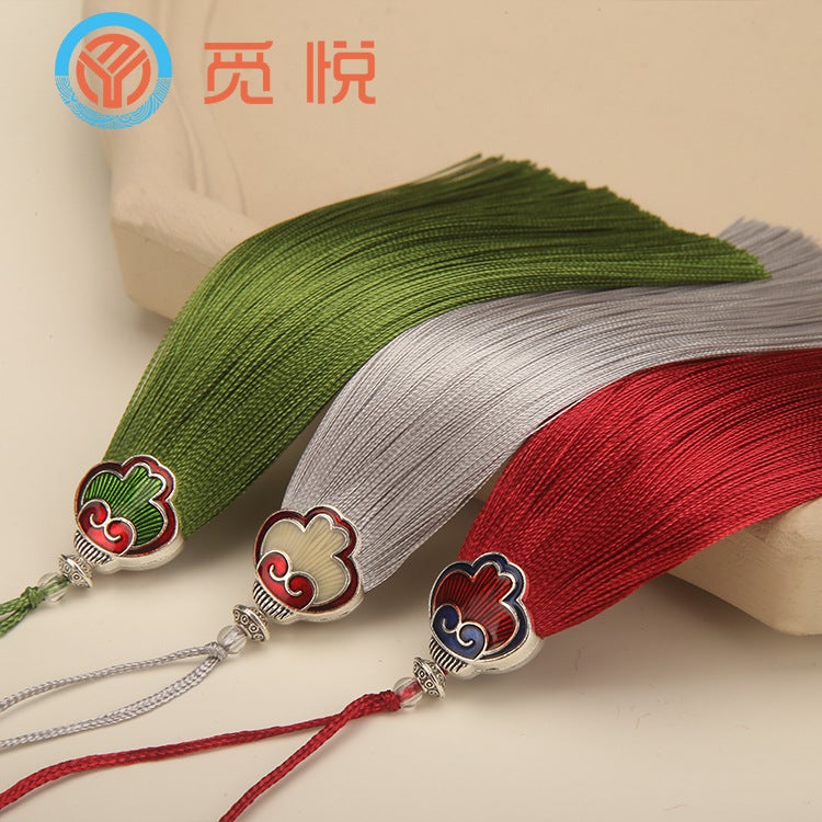 12Cm Xiangyun Hat Alloy Tassel Fringe Cloisonne Pendant Car Hanging Accessories Pendant Large Price Excellent - Image 2