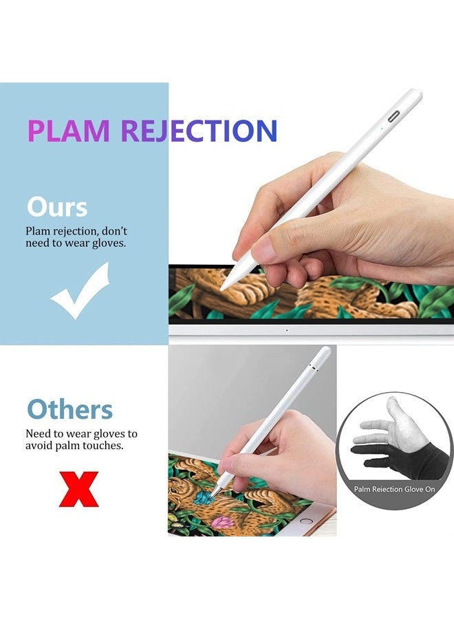 COO Stylus Pen for iPad 2018-2022 with Palm Rejection, Active Pencil for Apple iPad 10th/9th/8th/7th/6th Generation, iPad Pro 11/12.9 inch, iPad Air 5th/4th/3th Gen, iPad Mini 6th/5th Gen - Image 1