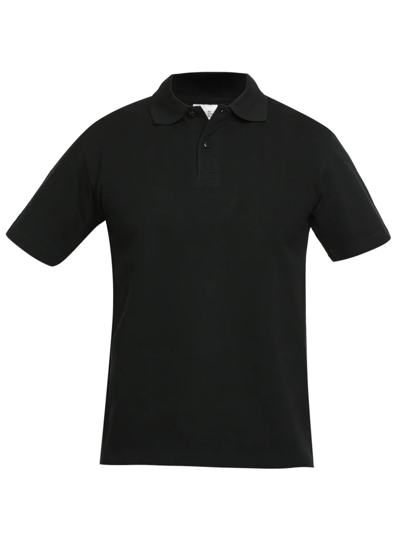 BYC MEN'S COTTON POLO T-SHIRT - BLACK