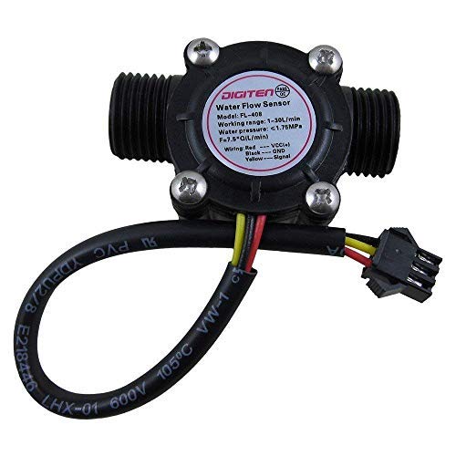 DIGITEN G1/2" Water Flow Sensor, Hall Effect Sensor Flow Meter Flowmeter Counter 1-30L/min - Arduino, Raspberry Pi, and Reverse Osmosis Filter Compatible - Image 5