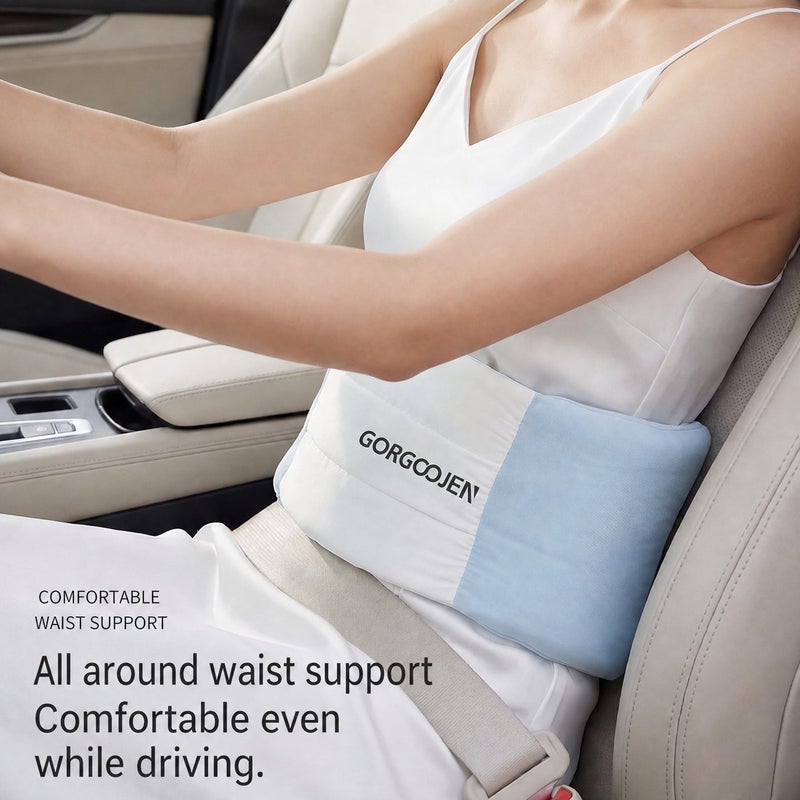 3D Lumbar Support Cushion with Soft Cotton Filling Breathable Cool Mesh Cover and Quiet Hook and Loop Fastener for Sleeping Side Lying Office Chair Sofa and Car Seat - Image 4