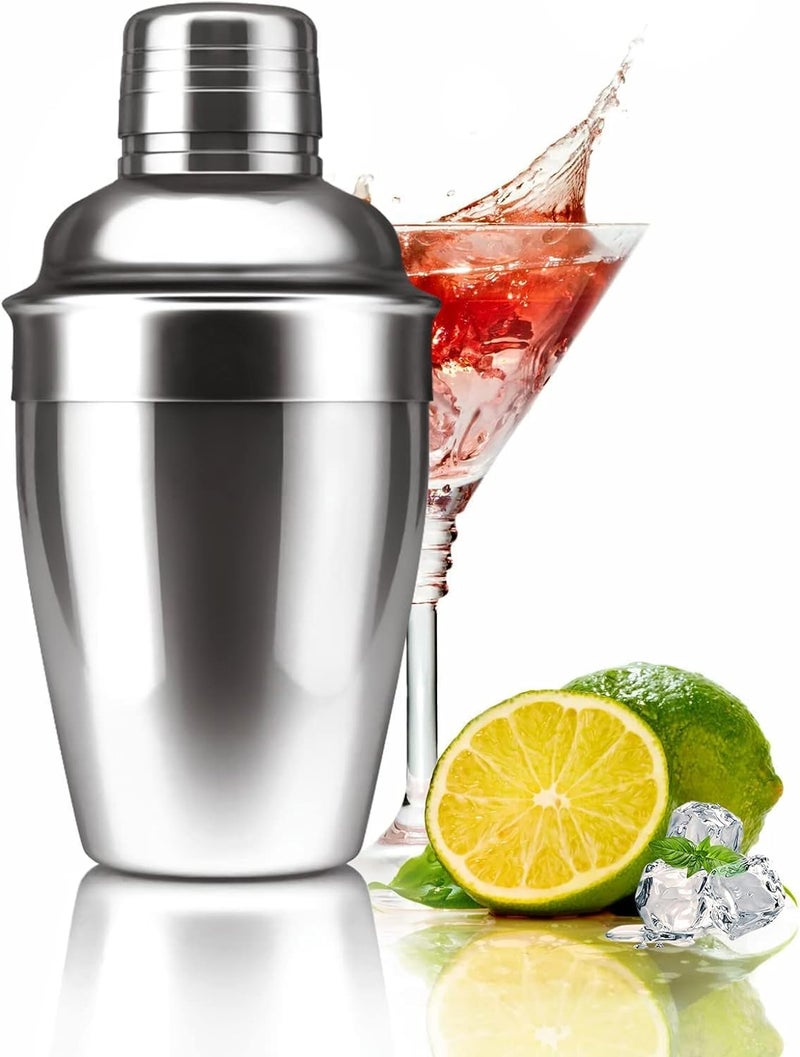 ZORGONS Zrorgons Stainless Steel Cocktail Shaker - Classic Martini Mixer with Built-in Strainer, Perfect for Home Bar or Bartender Gift - Compact and Portable 11.8oz (350ml) Size for Single Martinis - Image 1