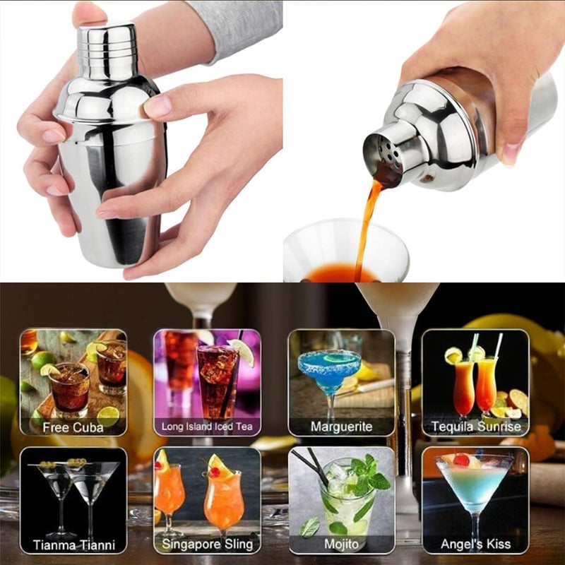 ZORGONS Zrorgons Stainless Steel Cocktail Shaker - Classic Martini Mixer with Built-in Strainer, Perfect for Home Bar or Bartender Gift - Compact and Portable 11.8oz (350ml) Size for Single Martinis - Image 5