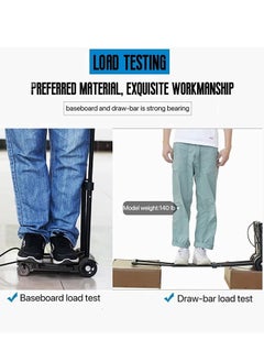 Generic Folding Hand Truck, With 4 wheel, Expandable Chassis,Aluminum handle,suit for Luggage/Personal/Travel/Auto/Moving and Office Use  - Image 5