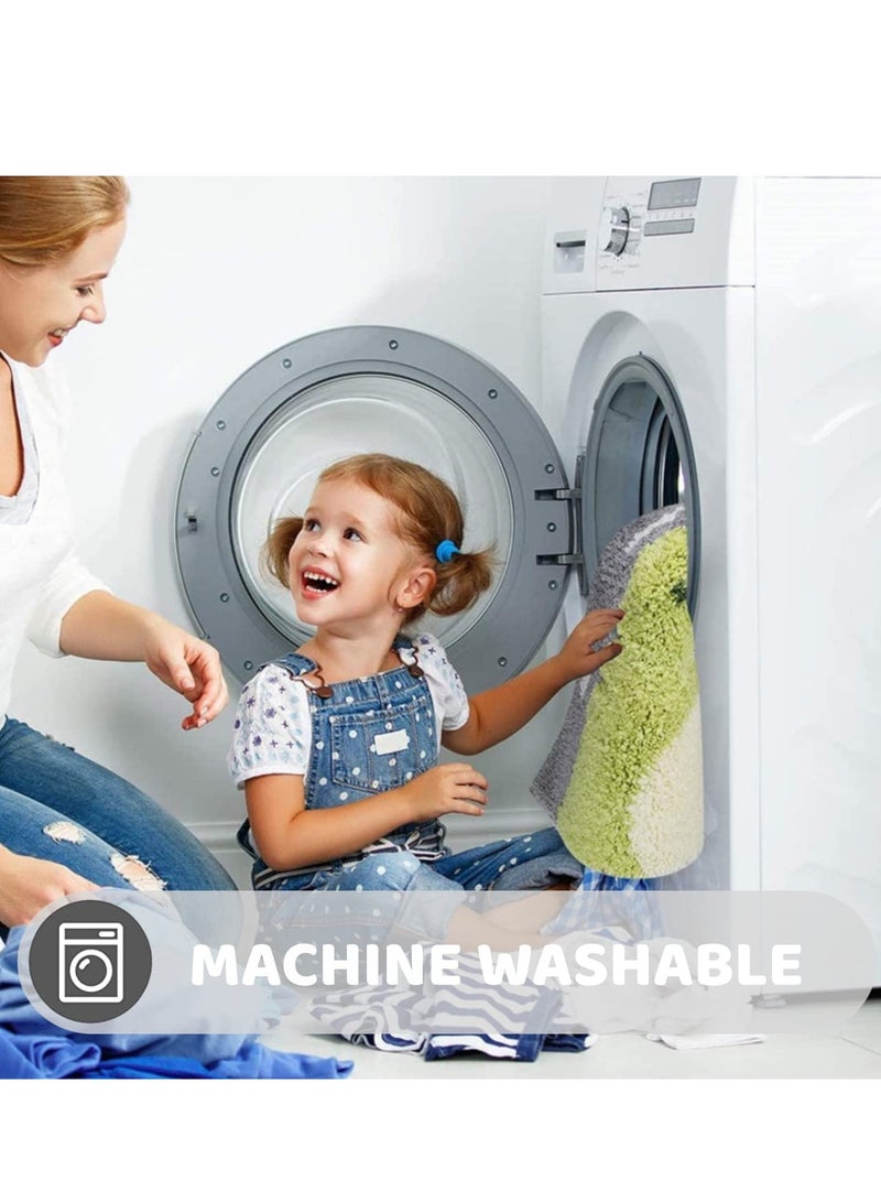 KASTWAVE Frog Bath Mat, Frog Bathroom Rug, Non-Slip,Machine Washable,Absorbent Frog Rug,Anti Slip Green Shower Rug for Bathtub, Shower and Bath Room(24"x16") - Image 4