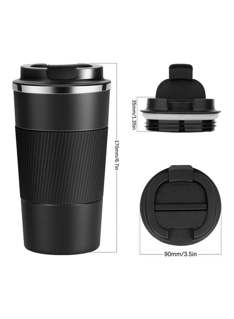 SHAYDX 510ml Travel Mug — Reusable Insulated Coffee Cup, Stainless Steel Vacuum Thermal Mug for Hot & Cold Drinks - Image 4