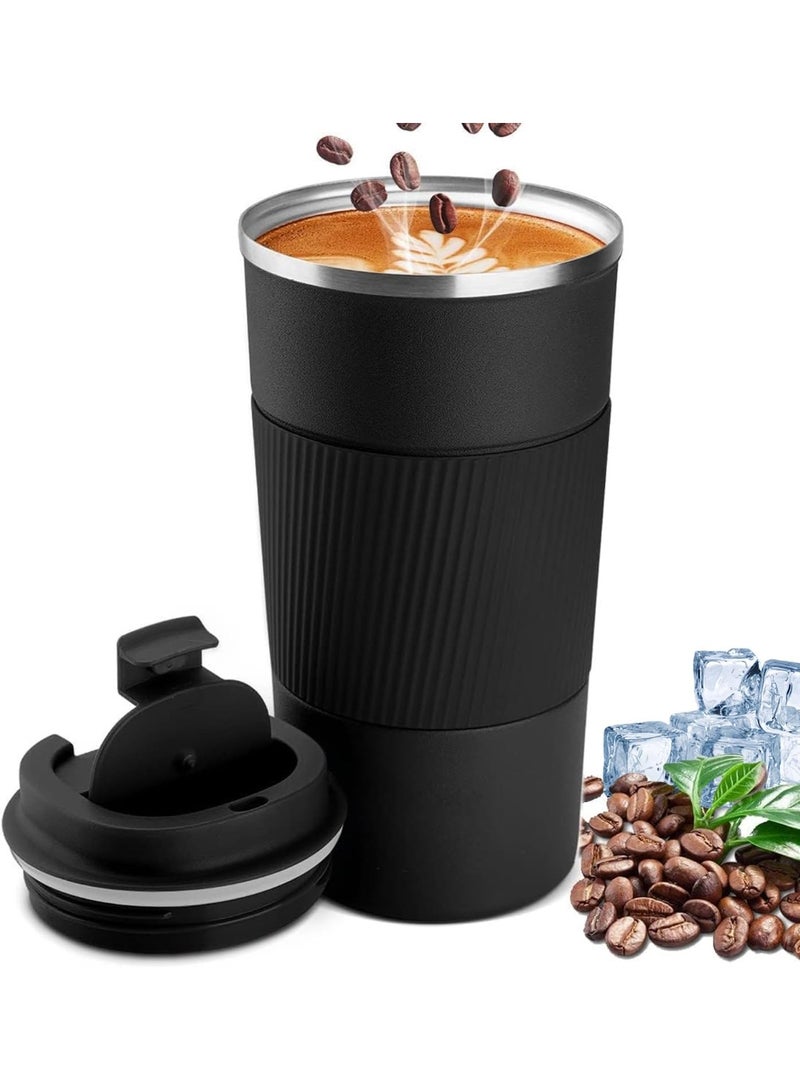 SHAYDX 510ml Travel Mug — Reusable Insulated Coffee Cup, Stainless Steel Vacuum Thermal Mug for Hot & Cold Drinks - Image 1
