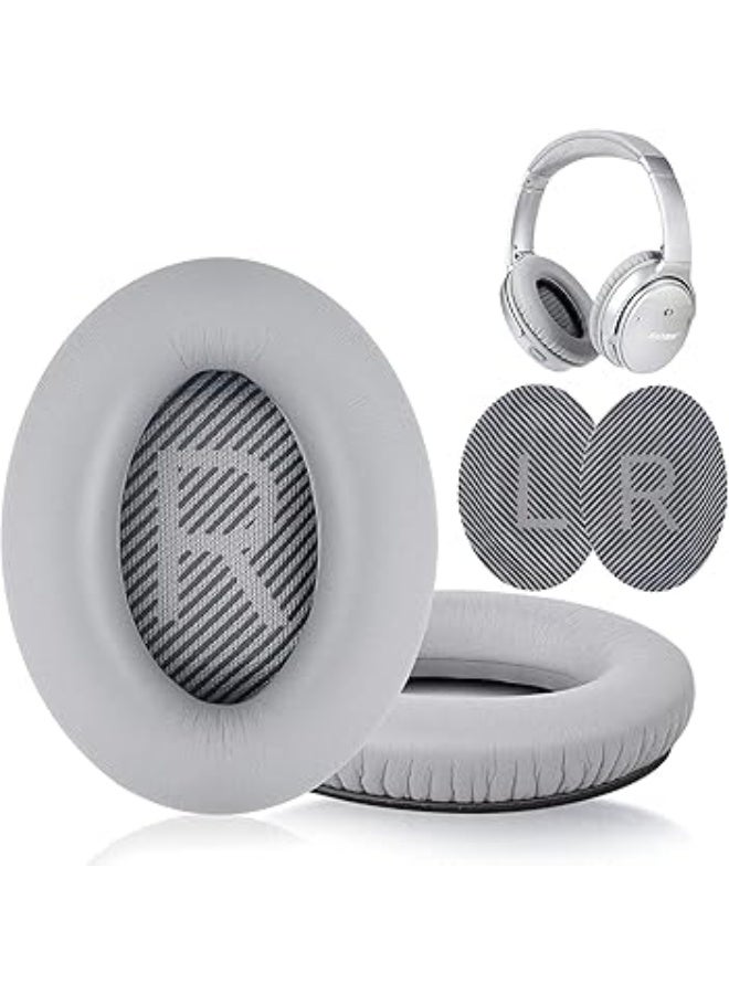 بروكسيما المباشر وسائد أذن بديلة احترافية لسماعات بوز كوايت كومفورت QC35 وQC35II وQC45 بلون فضي تصميم احترافيجودة عالية-وسائد أذن-سماعة بوز - Image 3