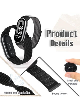 حزام نايلون متوافق مع سوار Xiaomi Mi Band 10/Mi Band 9 / Mi Band 8 ناعم قابل للتعديل للرجال والنساء - view 4