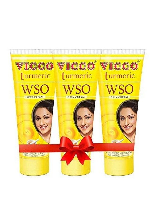 VICCO Turmeric Wso Skin Cream For Healthy And Clear Skin Suitable For All Skin Types 100% Natural 60 Gm (Pack Of 3)  - Image 1