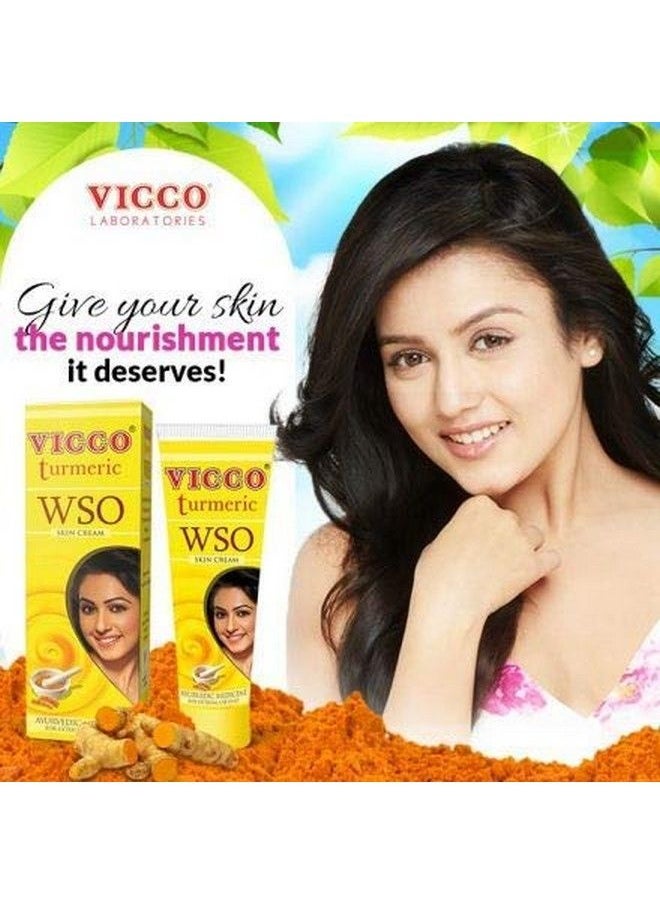 VICCO Turmeric Wso Skin Cream For Healthy And Clear Skin Suitable For All Skin Types 100% Natural 60 Gm (Pack Of 3)  - Image 5