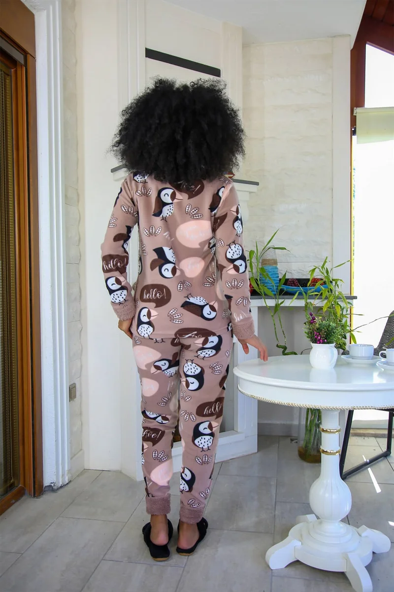 اكبينيز Welsoft Polar Kadın Pijama Takımı 8502