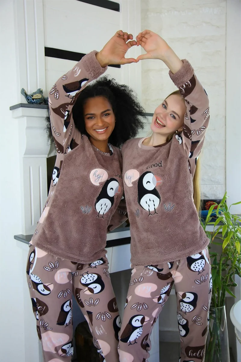 اكبينيز Welsoft Polar Kadın Pijama Takımı 8502