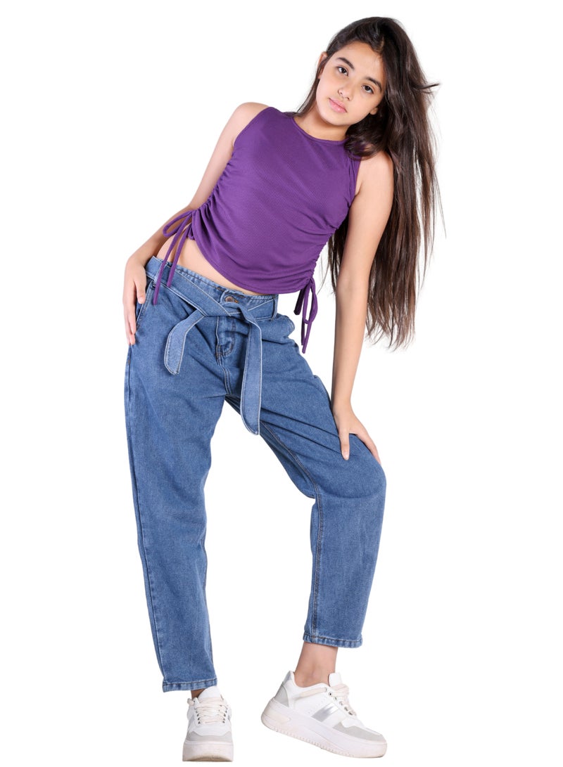 JBS DENIM Girls blue ribbon jeans - Image 2